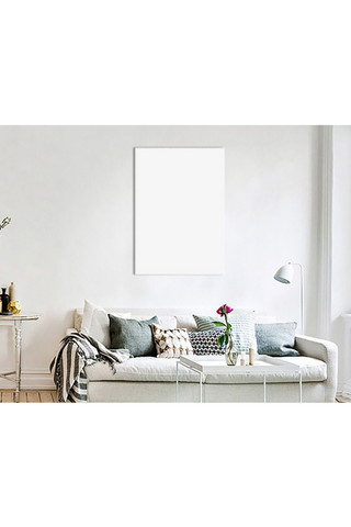 客厅内装饰画画框模型模板白色背景墙简约风格样机