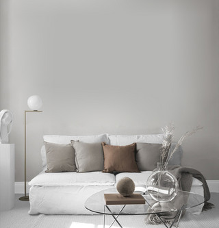 空白墙模板背景墙展示白色创意风格样机