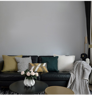 客厅内空白墙设计模板背景墙灰色简约样机