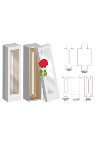 长方形礼物包装盒设计模板展示白色简约样机
