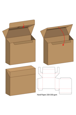 硬壳纸包装盒设计模板咖啡色创意样机