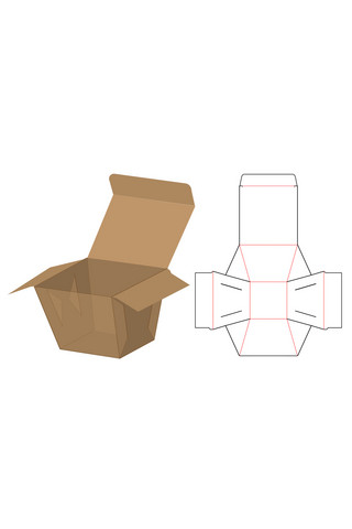 梯形硬壳纸包装盒模板展示咖啡色简约样机