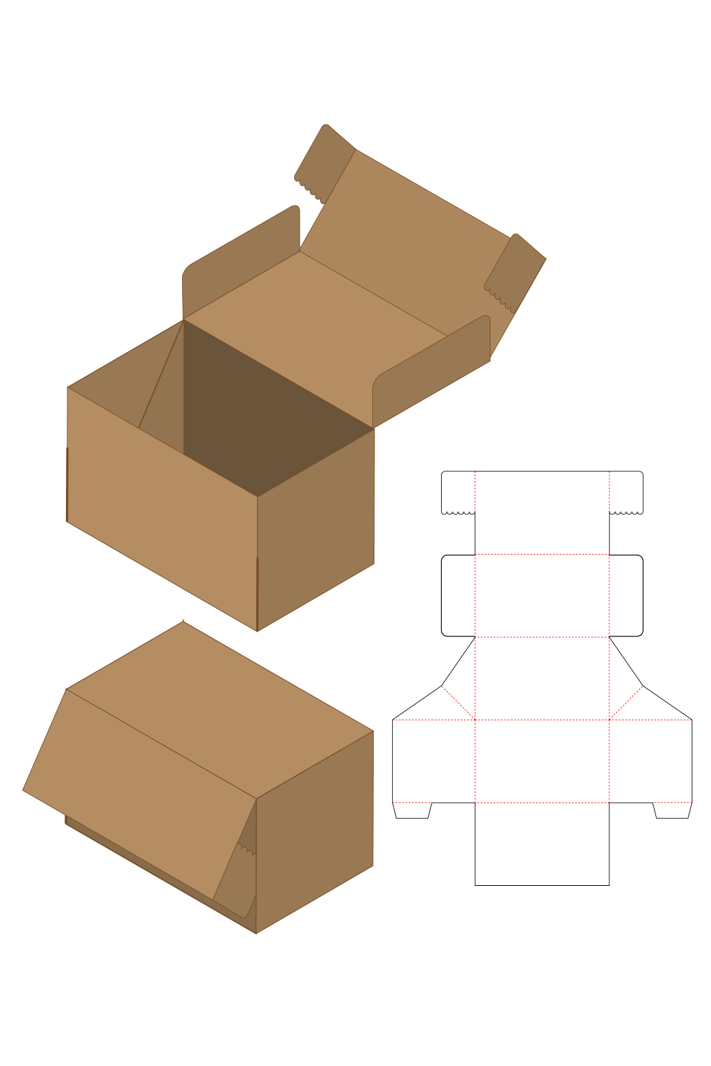 硬壳纸包装盒设计素材模板展示咖啡色简约样机图片