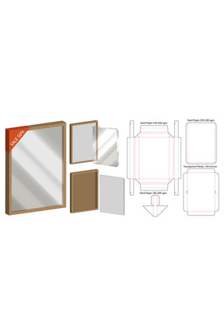创意礼盒包装海报模板_礼盒包装设计模板展示咖啡色创意风格样机