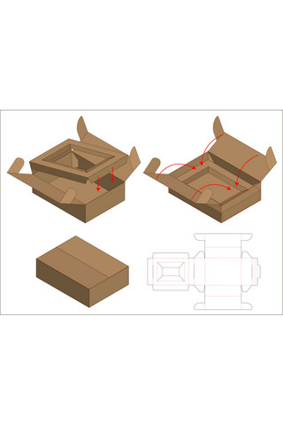 硬壳纸包装盒设计模板展示咖啡色创意样机