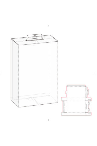 盒型设计海报模板_刀模包装盒素材设计模板展示白色简约样机