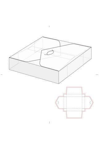 瓦楞盒海报模板_盒型设计图模板展示白色简约样机