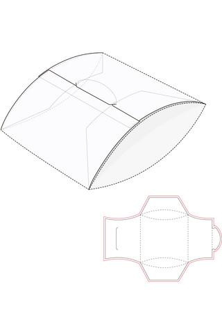 包装盒刀模模板展示白色简约样机