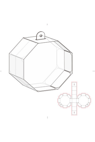 刀模包装设计图模板展示白色创意风格样机