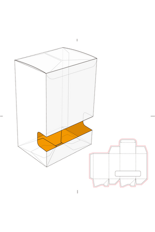 平面展开包装盒模板展示白色简约样机