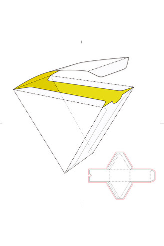 三角形包装设计盒模板展示白色简约样机
