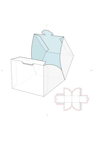 瓦楞盒包装设计海报模板_翻盖盒包装模板展示白色简约样机