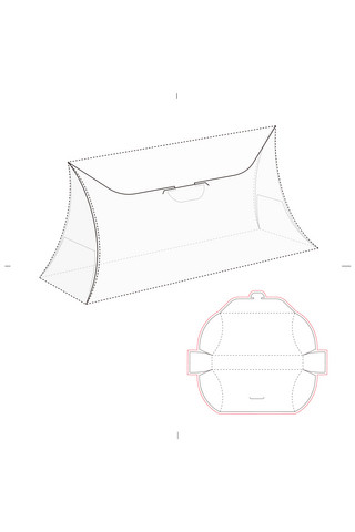 刀模包装袋设计图模板展示白色简约样机