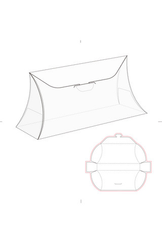 刀模包装盒设计模板展示白色创意风格样机