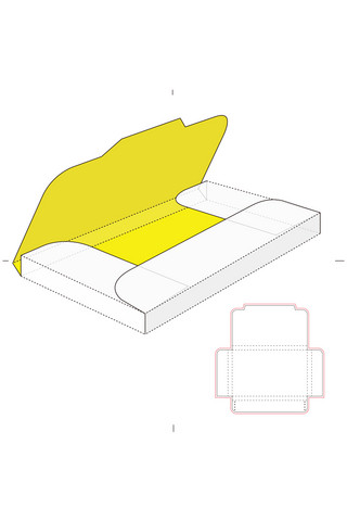 刀模图小包装盒模板展示白色简约样机