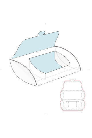 盒型设计海报模板_包装盒刀模设计模板白色创意样机