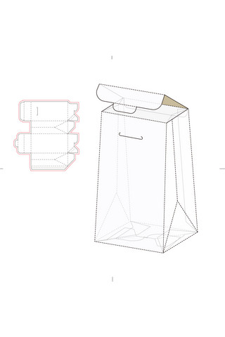 刀模图包装袋模板展示白色创意样机