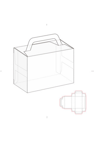 产品展示包装设计海报模板_手提刀模包装盒设计模板展示白色简约样机