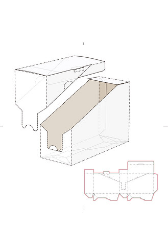 包装盒刀模图设计模板展示白色创意风格样机