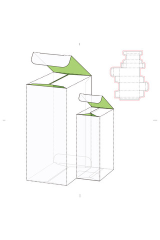 产品包装盒展开海报模板_产品包装盒设计模板展示白色简约样机