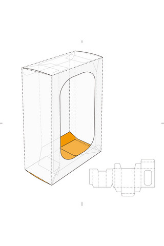 展示盒盒型海报模板_刀模设计包装盒模板展示白色创意样机