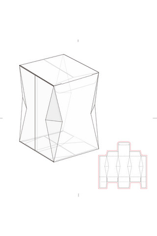 包装盒产品海报模板_包装盒刀模图模板展示白色创意样机