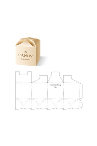 礼品包装盒素材设计模板展示白色简约样机