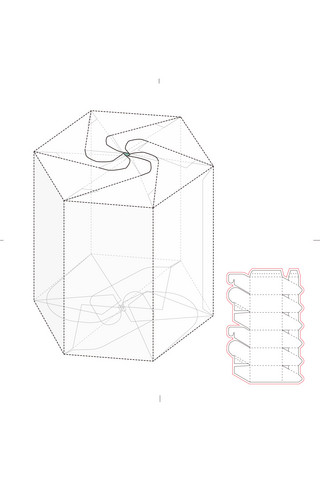 包装盒刀模图设计模板展示白色简约样机