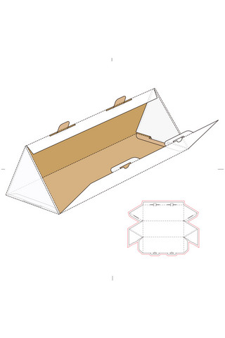 展示海报模板_刀模设计包装盒模板展示白色简约样机