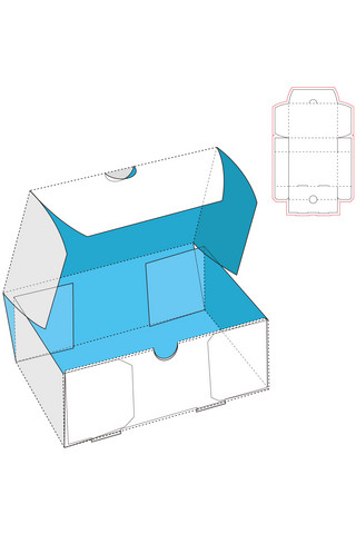 小包装盒素材设计模板展示白色简约样机