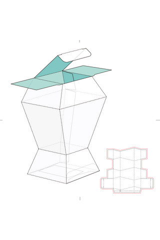 彩盒包装盒模板展示白色创意样机