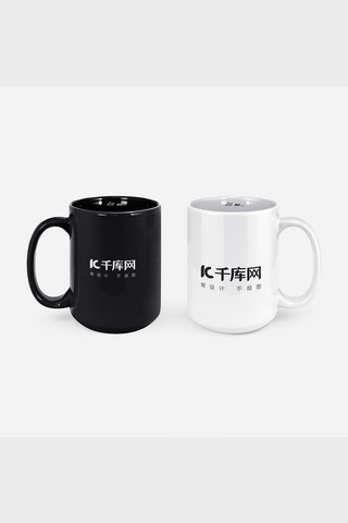 用品模板海报模板_马克杯杯身logo模板展示黑色简约样机