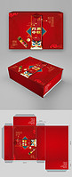 中秋礼盒版式设计红色国潮风包装