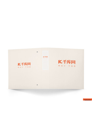 办公用品文件夹设计模板展示橙色简约样机