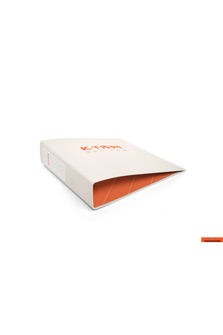 橙色简约风格海报模板_办公用品文件夹模板展示设计橙色简约风格样机