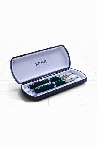 圆珠笔品牌设计盒模板展示白色简约风格样机