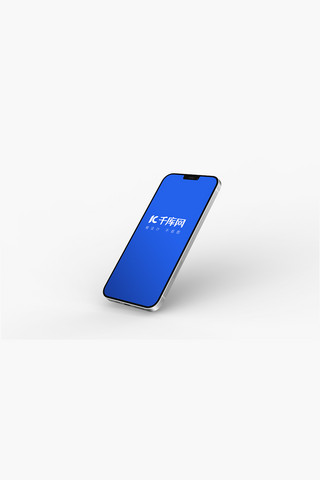 蓝色简约展示样机海报模板_iPhone12样机苹果12样机智能手机设计模板展示蓝色简约样机