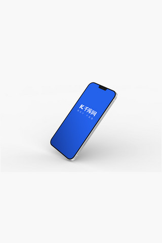iphone锁屏海报模板_iPhone12样机苹果12样机智能手机模板展示设计蓝色简约样机