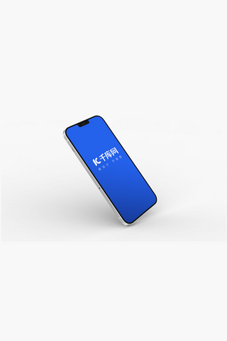 苹果素材海报模板_iPhone12样机苹果12样机智能手机模板设计蓝色简约样机