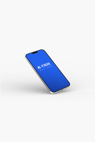 手机电子海报模板_iPhone12样机12样机智能手机素材模板展示蓝色创意样机