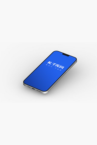 手机模板样机海报模板_iPhone12样机苹果12样机智能手机模板展示蓝色简约样机