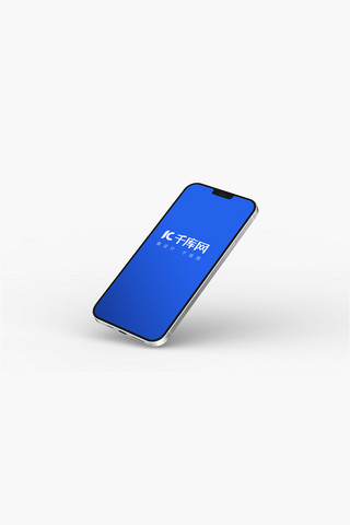 手机样机展示样机海报模板_iPhone12样机12样机智能手机素材设计展示模板蓝色简约样机