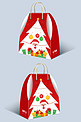 圣诞节礼盒圣诞树红色简约包装礼盒
