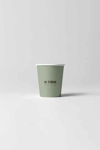 可食用塑料海报模板_文创样机塑料杯灰色简约样机