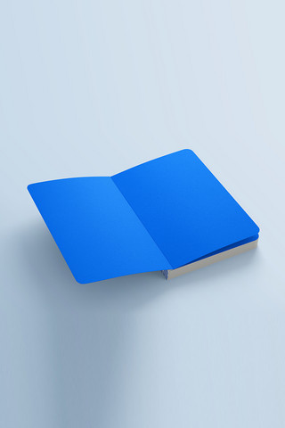 书籍装帧画册蓝色简约样机