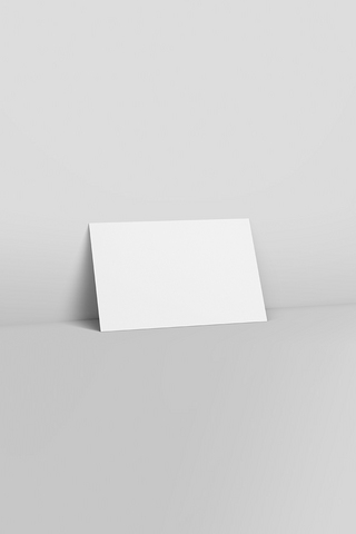 商务简洁名片海报模板_靠墙的名片卡片白色简洁样机