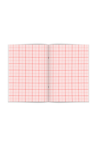 铺开的简洁画册红色大气样机