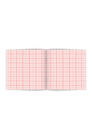 封面方形海报模板_方形书本画册红色简洁样机