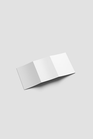 整洁海报模板_简洁企业三折页白色大气样机