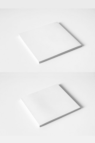 方型画册白色简洁样机